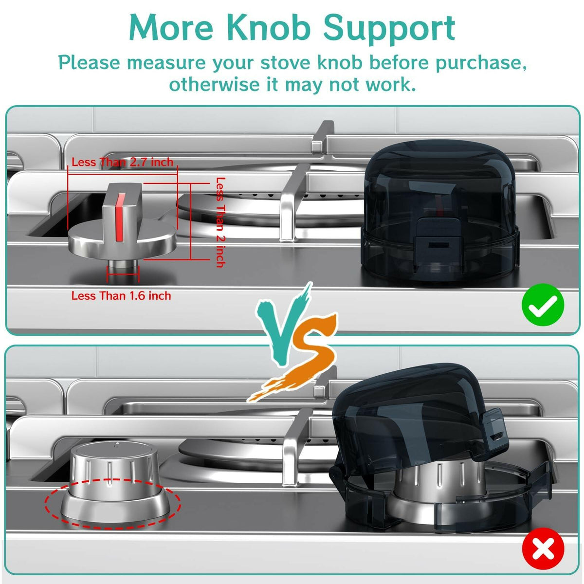 Stove Knob Covers for Child Safety AOSITE Upgraded Gas Knob Covers for Kids