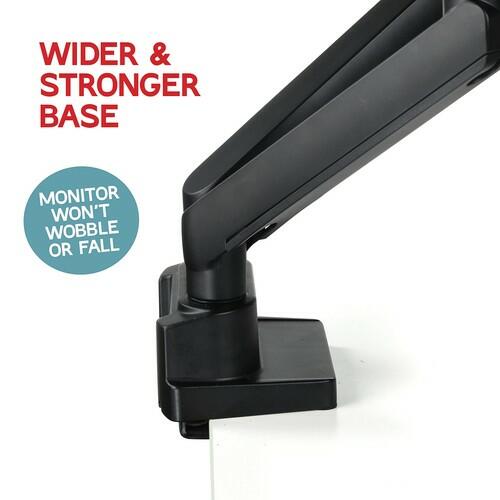 Dual Monitor Arm Stand 35" Screens Adjustable VESA Mount Desk Clamp Black