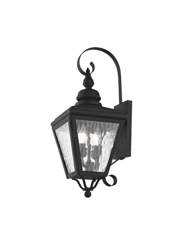 Livex Lighting 2031-01 Transitional Two Light Outdoor Wall Lantern from