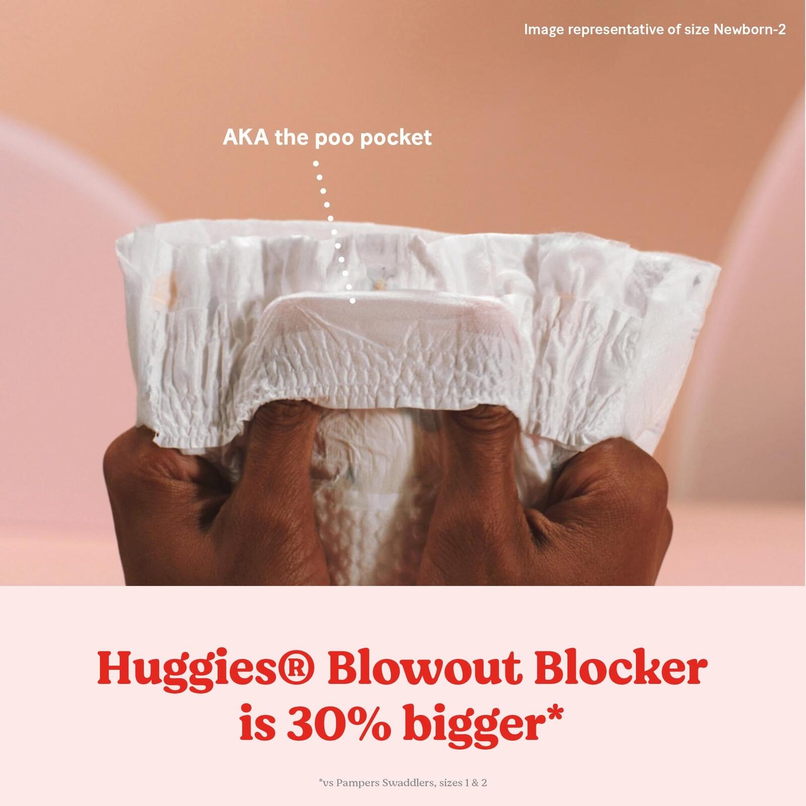 29 Ct Huggies Size 2 Diapers, Little Snugglers Baby Diapers, Size 2 (12-18 lbs)