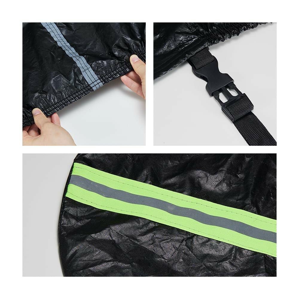 Fluorescent Strip Design 6 Layers Waterproof Car Cover Compatible for Mercedes