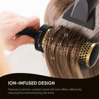 OPEN BOX - Ellen Evyse 2 in 1 Ceramic Round Brush for Blow Drying,Ceramic Barrel