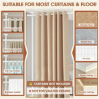 SUNALLY Room Divider Curtain Rod, No Drilling Wall Divider for Room Separation,