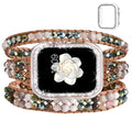 Boho Beaded Bracelets Watch Band Women and Case Compatible with Apple Watch Band