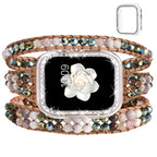 Boho Beaded Bracelets Watch Band Women and Case Compatible with Apple Watch Band