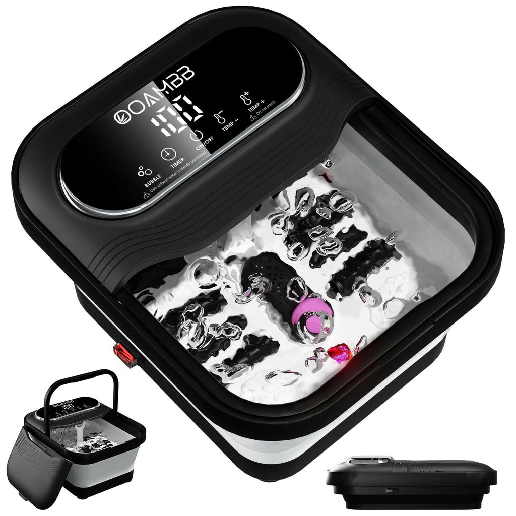 OPEN BOX - OOAMBB Collapsible Foot Spa with Heat, Bubble and Temp Control, Foot