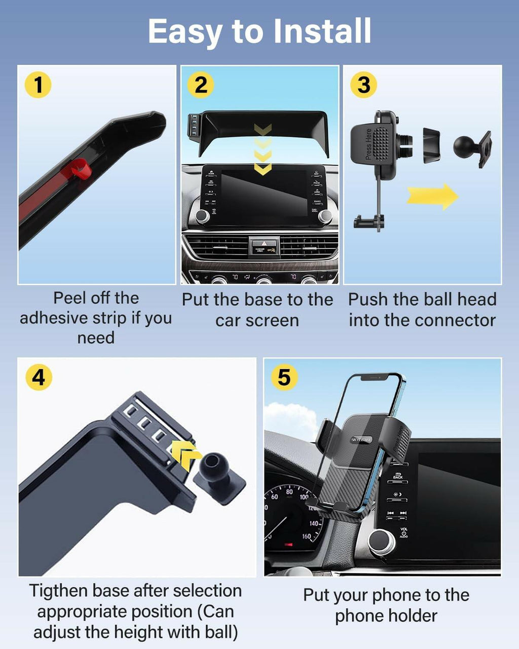 SKYLOTEC Car Phone Holder for BMW X3 X4 2022 2023 2024 Accessories 12.3-Inch