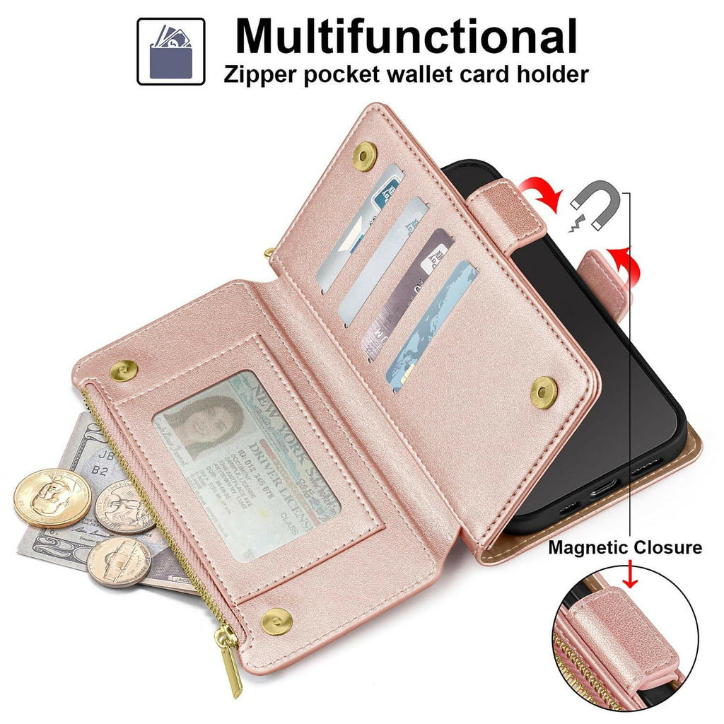 Antsturdy Compatible with Samsung Galaxy S25 Plus Wallet Case with Card