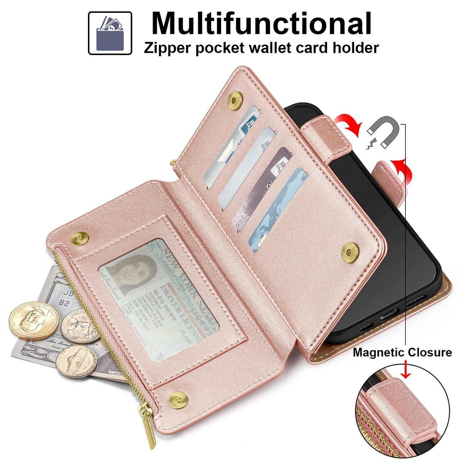 Antsturdy Compatible with Samsung Galaxy S25 Plus Wallet Case with Card