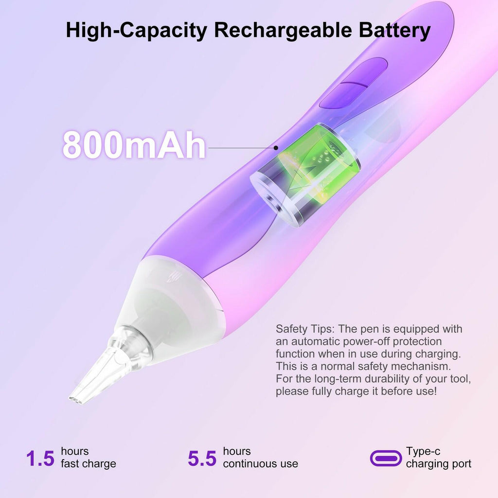 Electric Diamond Art Pens with Light, Quiet Suction Diamond Painting Pen,