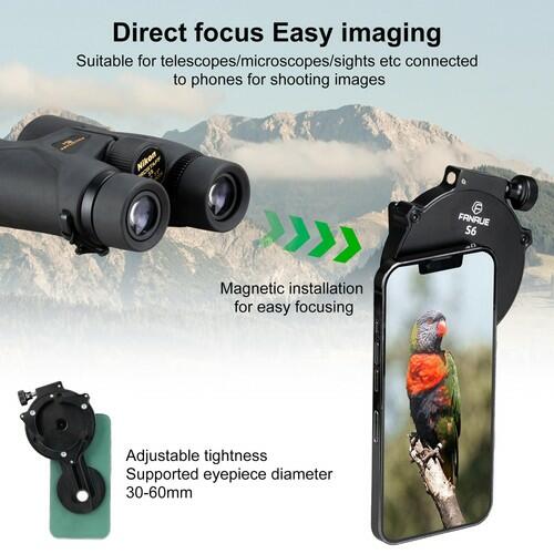 FANAUE Telescope Phone Adapter, Spotting Scope Smartphone Phone Mount for