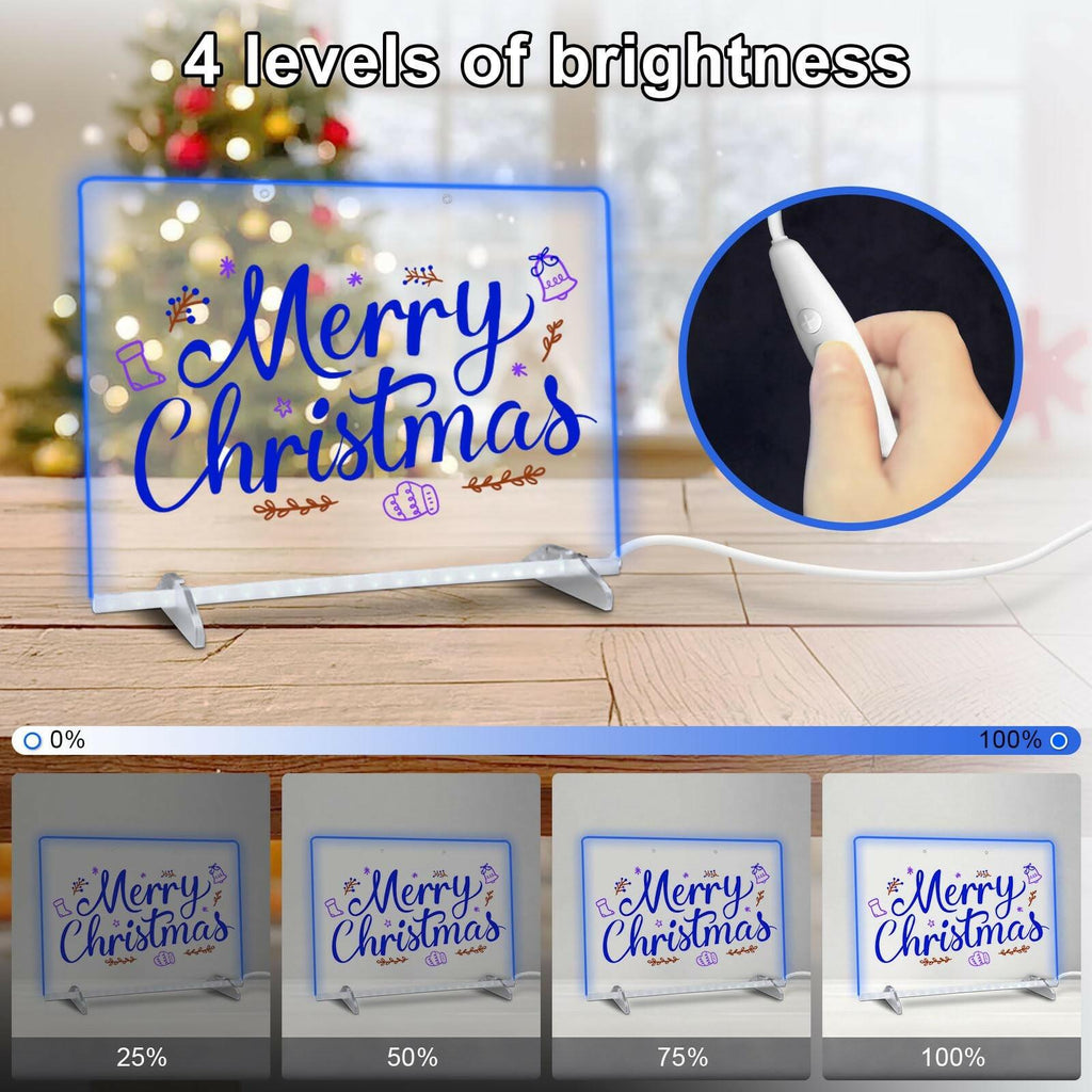Lumiboard Led Drawing Board with 8 Colors, 13"x10" Acrylic Dry Erase Board with