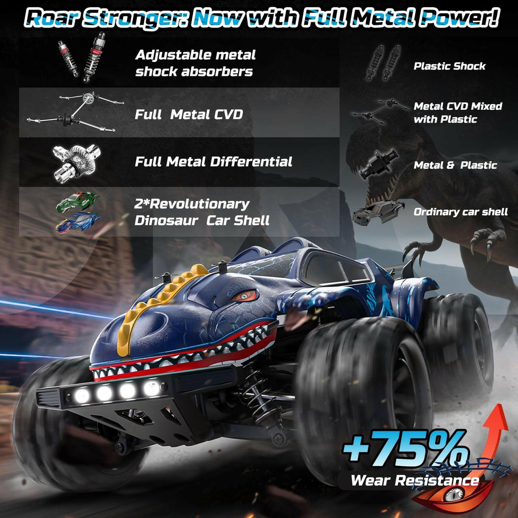 OPEN BOX - DEERC 9308E 1:16 Fast RC Cars for Boys Age 8-12 RC Monster Truck 40