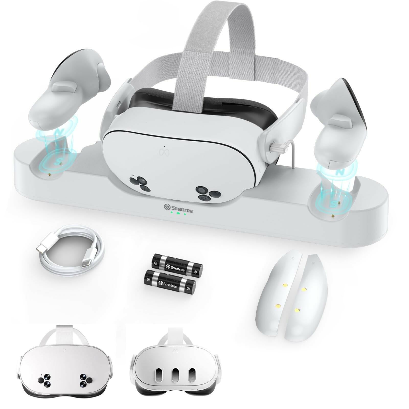 Smatree Charging Dock Compatible for Meta Quest 3S/Quest 3,Charge Controllers