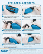 VLOXO Cordless Cardboard Cutter, 4V Rechargeable Electric Scissors Carpet Super