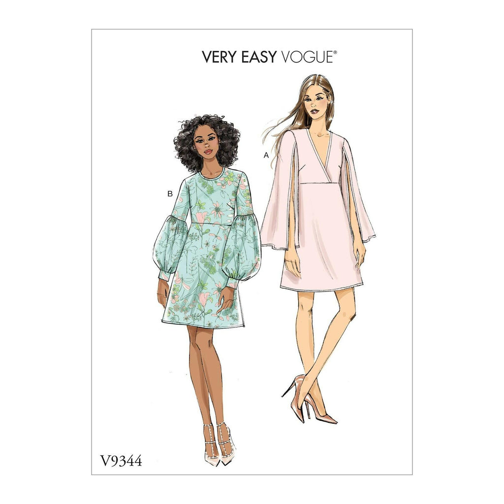Vogue V9344A5 Very Easy to Sew Women's Fitted Dress Sewing Patterns, Sizes 6-14