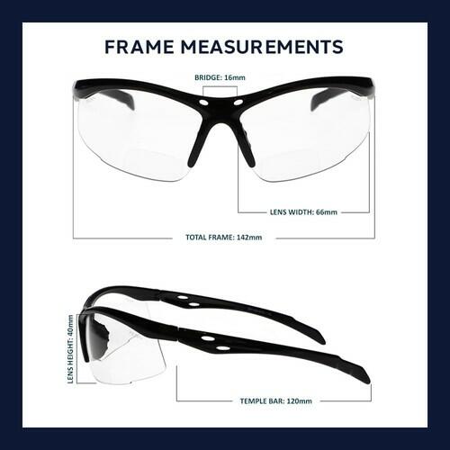 Bifocal Safety Glasses - Safety Glasses with Readers for Healthcare,
