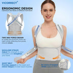 Back Posture Corrector Support for Women Gray, Small Posture Brace for Men -