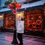 LOLStar Valentines Day Window Lights Decor with Timer, 3 Pack Battery Operated