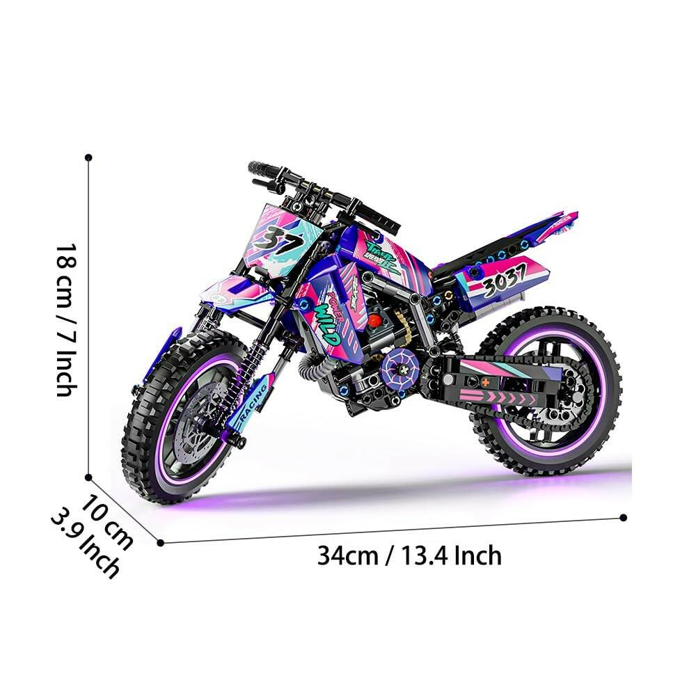 Mesiondy Motorcycle Building Block Set - 476 PCS Collectible Motorcycle Display