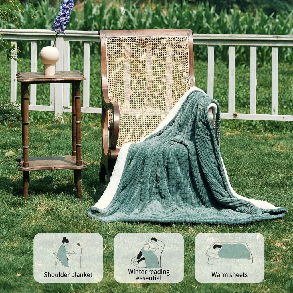 Texciting Heated Blanket Electric Blanket Throw 50''X60''-Heating Throw with 9