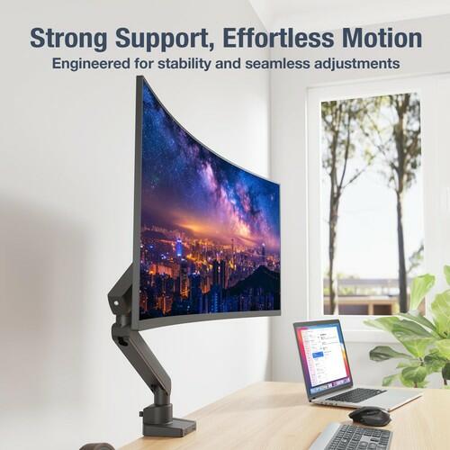 AVLT Single 17"-38" Monitor Arm Desk Top Mount Premium Mechanical Spring Fits Up