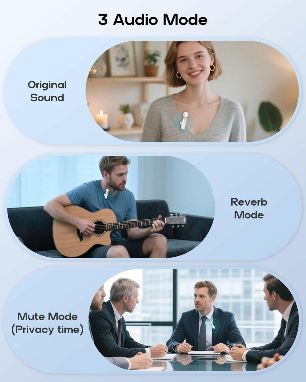 Wireless Mini Microphone for iPhone - 2 Pack Lavalier bluetooth Microphone for