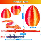 3Dgenius 12Pcs 3D Printed Dragon Eggs Mini Dragon Eggs with 8.86inch Dragon