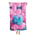 WURTON Red Cotton Candy Print Comfort Beach Towel Your Companion Pool,Camping