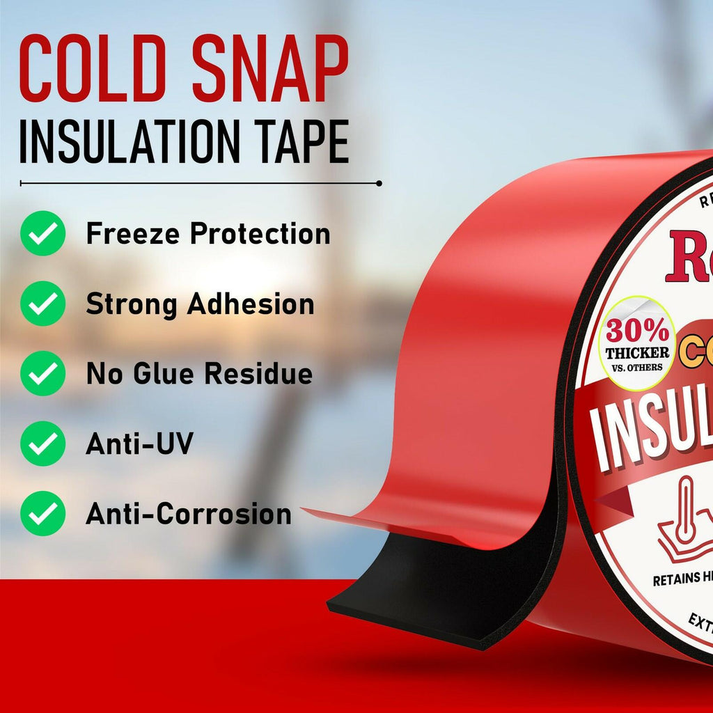 Redford Supply Co. 3 inch x 14 ft, Pipe Insulation, Outdoor Pipe Insulation Wrap