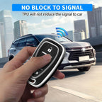 QBUC Key Fob Cover for Chevy, Car Key Fob Case with Keychain for Equinox