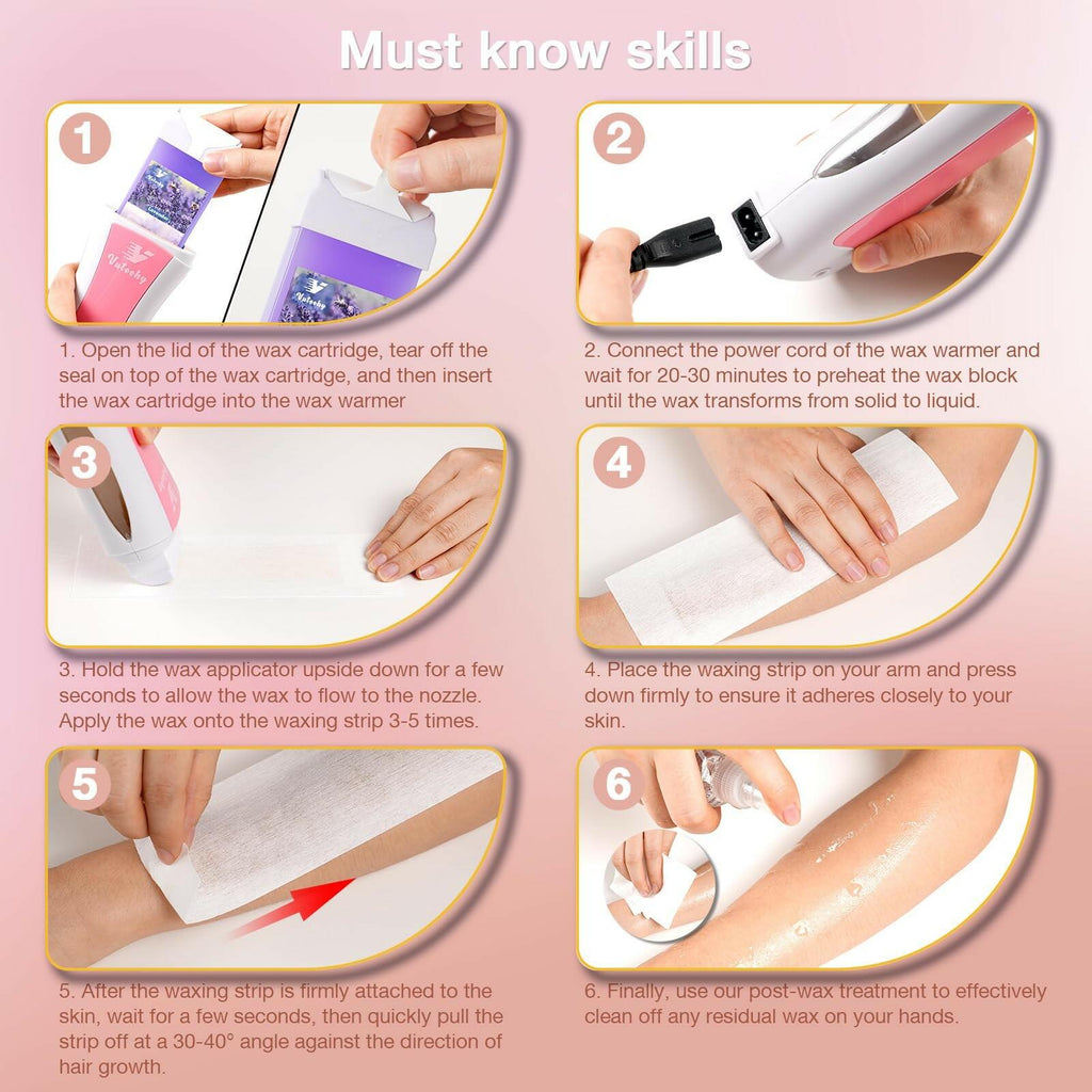 Vuteehy Roll on Wax Kit, Roll on Waxing Kit for hair removal, Waxing Kit for