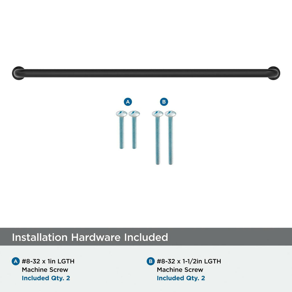 2 Pack Amerock Factor 12-5/8 inch (320mm) Center-to-Center Matte Black Cabinet