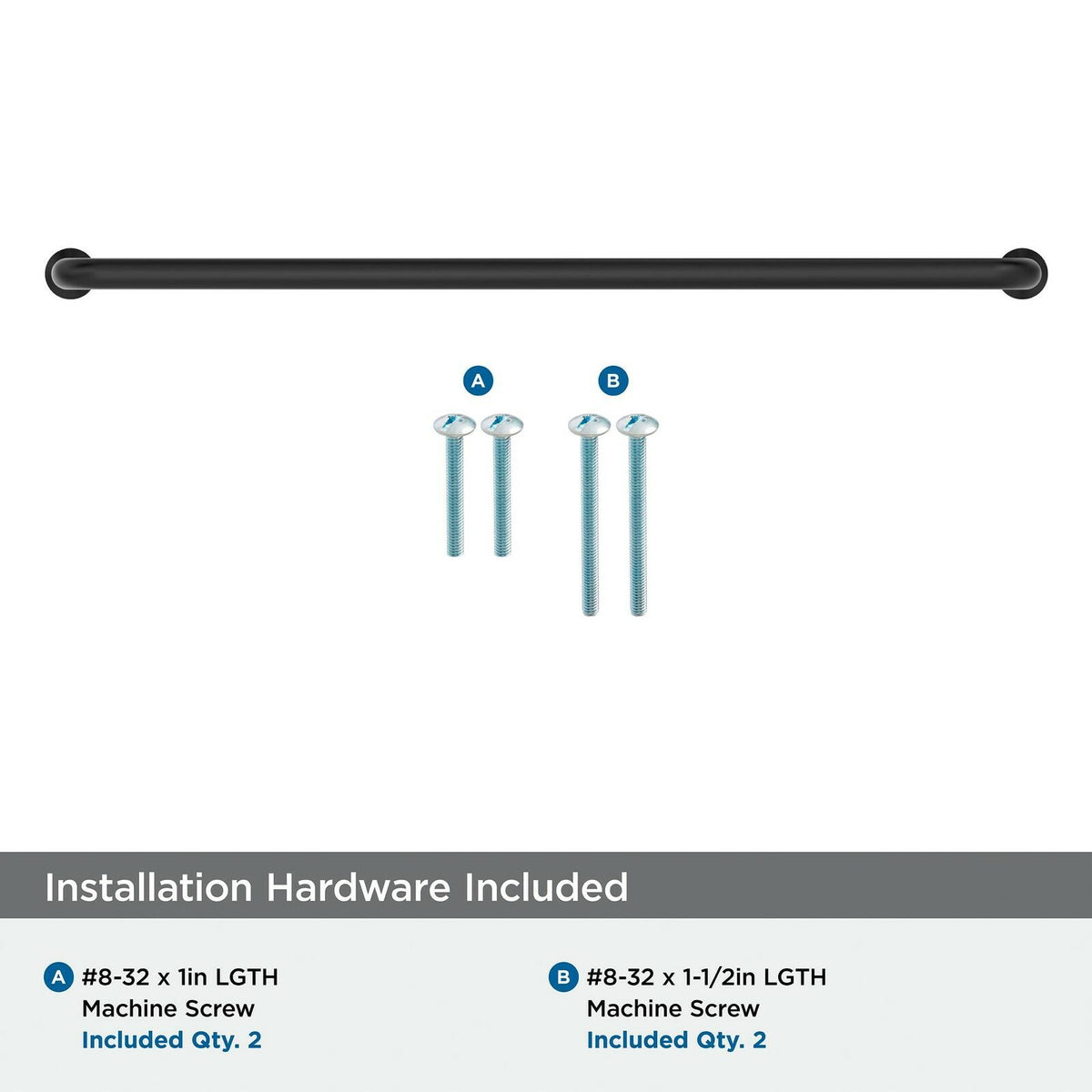 2 Pack Amerock Factor 12-5/8 inch (320mm) Center-to-Center Matte Black Cabinet