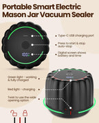 Snuuoby 2026 Upgraded Electric Mason Jar Vacuum Sealer Kit with Wide and Regular