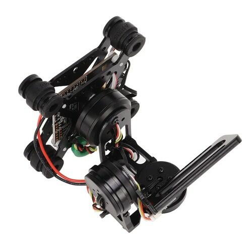 Halearo Brushless 3 Axes Camera Stabilizer Lightweight CNC Aluminum Alloy for FPV Cameras Ultra Stable Construction Black