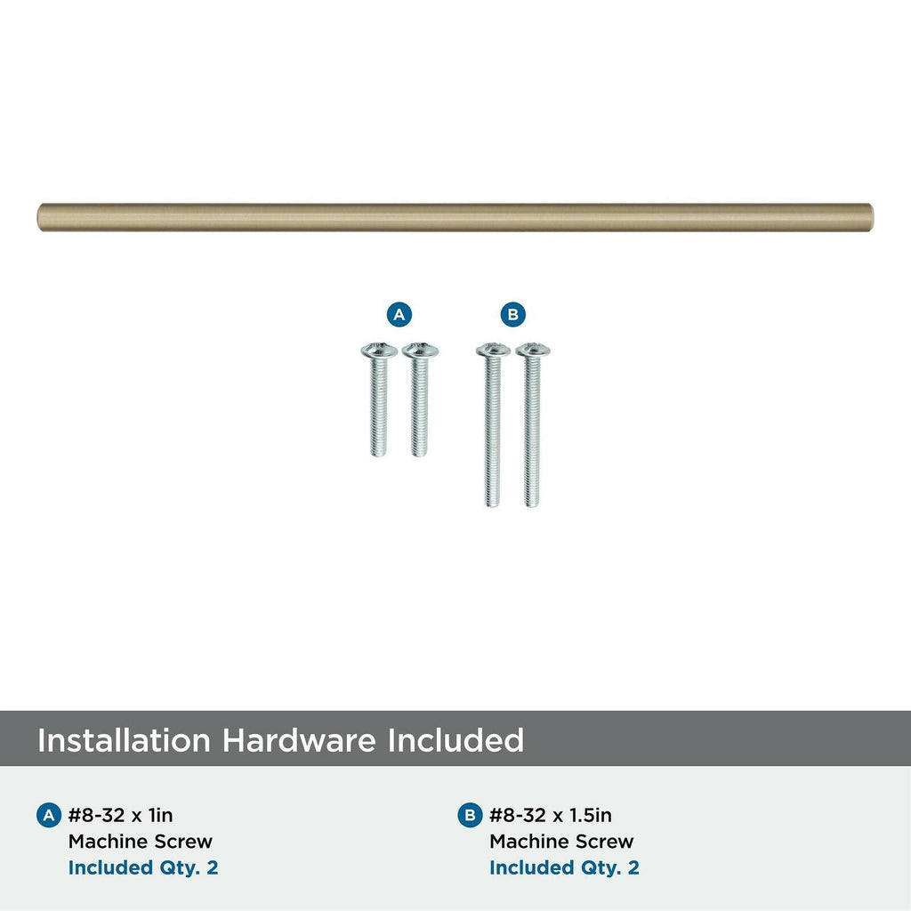 4 Pack Amerock | Cabinet Pull | Golden Champagne | 10-1/16 inch (256 mm) Center