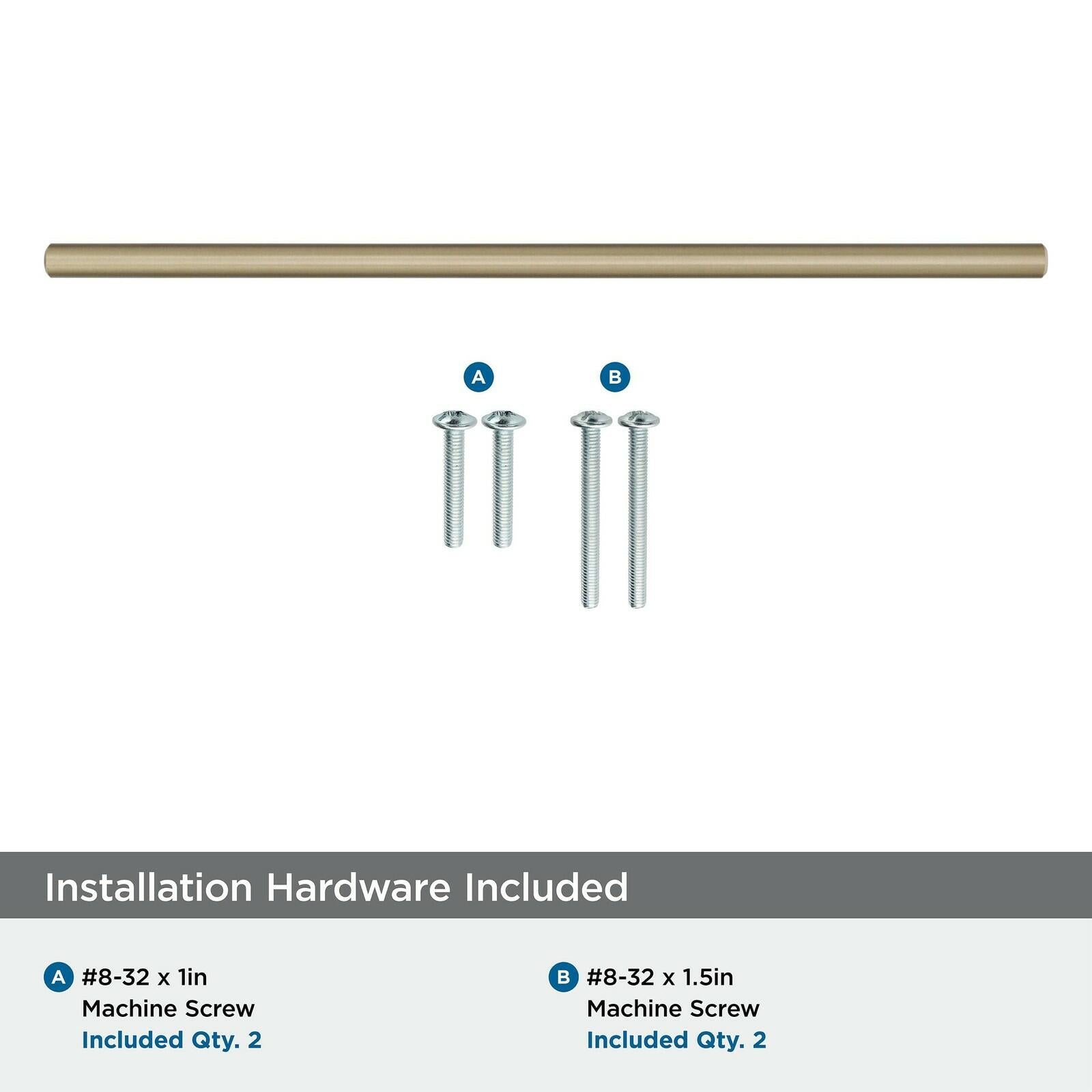4 Pack Amerock | Cabinet Pull | Golden Champagne | 10-1/16 inch (256 mm) Center