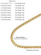 FindChic Gold Chain for Men,  22 Inches Length 6mm Grunge Necklace Cool Hip Hop
