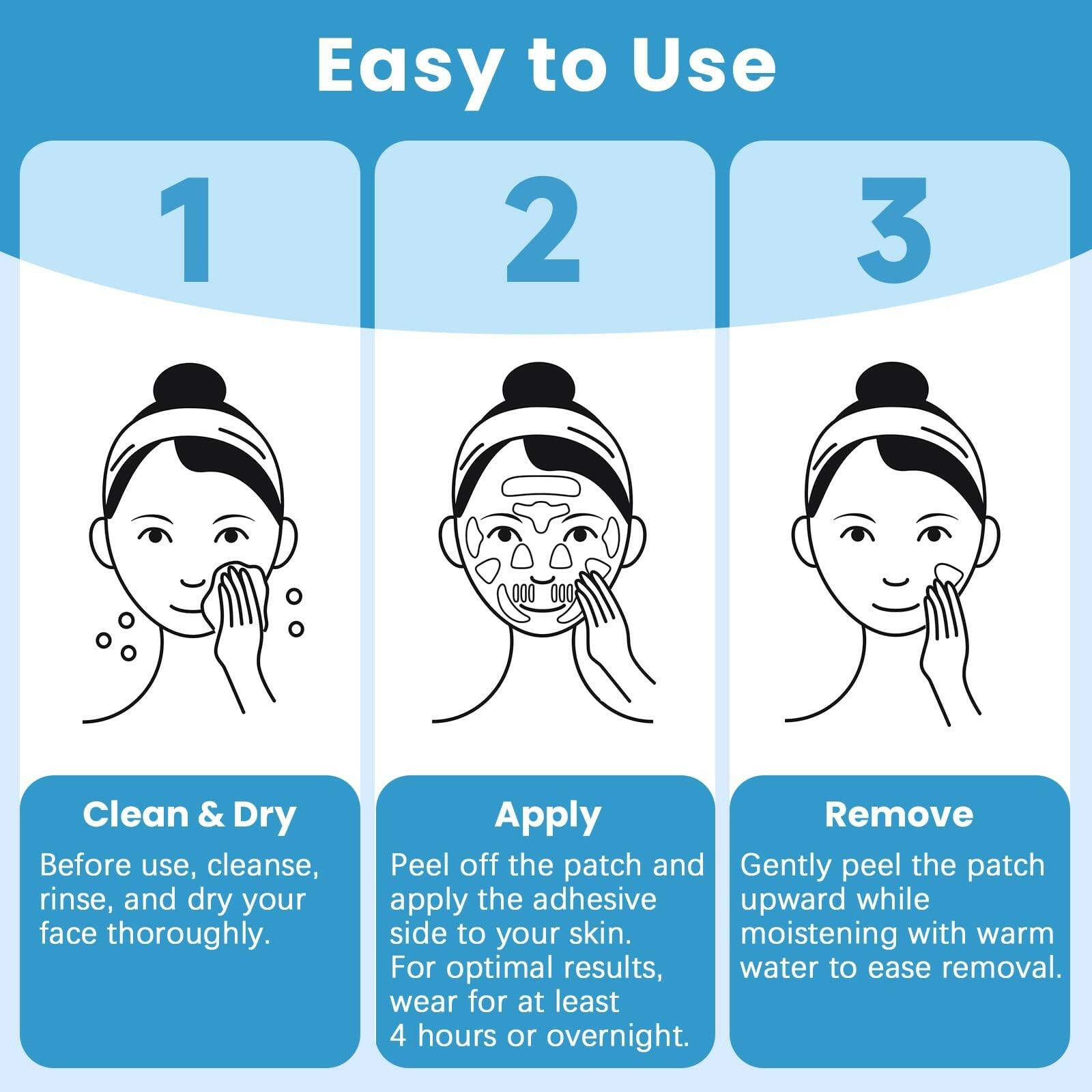 LadPemo Anti-Wrinkle Patches – 208 PCS Facial Wrinkle Patches, Face Tape for