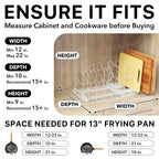 Simple Houseware Expandable Pan Organizer Rack, 10 Adjustable Compartments,