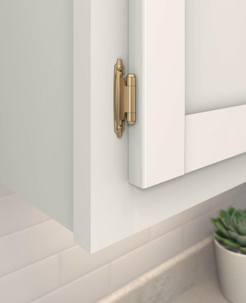 Amerock BPR3428CZ | Cabinet Hinge | 3/8 in (10 mm) Inset Self Closing Face Mount