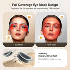 Pedete Red Light Therapy for Eyes, 3 Modes Under-Eye Red Light Eye Mask, Eye