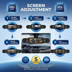 Orderich 4 Channel 360° Dash Camera Front and Rear Inside Left Right, 3.16 Inch
