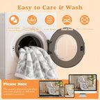 SNUGSUN Heated Throw Blanket Faux Fur & Sherpa, Safe Electric Blanket ETL & FCC