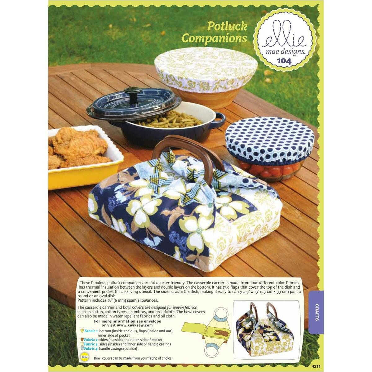Kwik Sew K0104 Potluck Companions Sewing Pattern, No Size