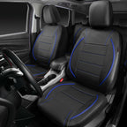CAR PASS Universal FIT Piping Leather Car Seat Cover, for suvs,Van,Trucks,Airbag