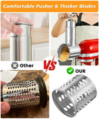 FavorKit Fresh Prep Slicer Shredder Attachment for KitchenAid Stand Mixers,