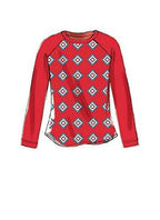 McCall Patterns M7463GRL Girls' Plus Raglan Sleeve Tops, Tiered Skirt, Pull-On