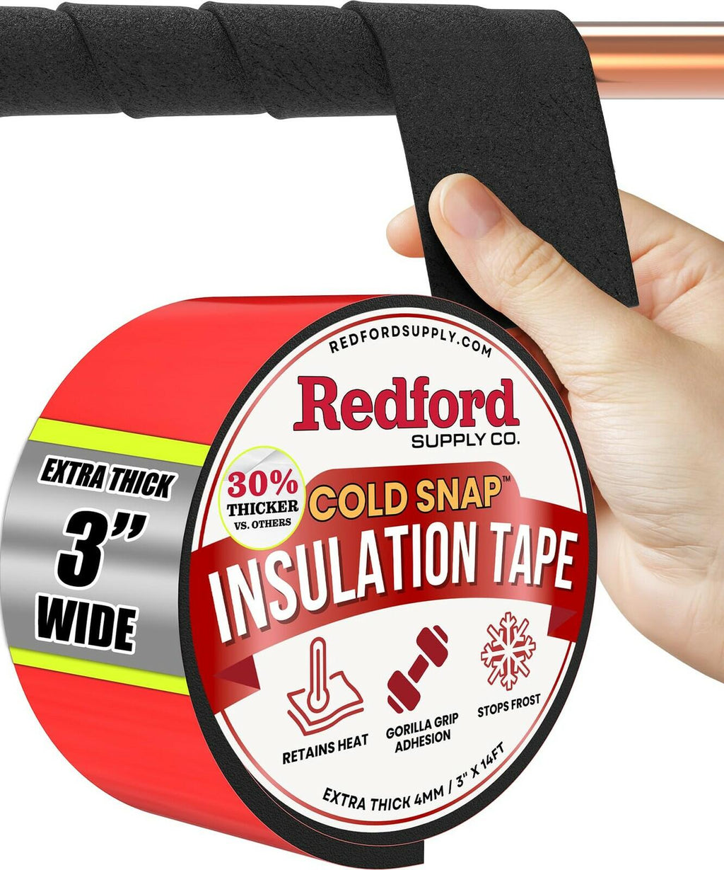 Redford Supply Co. 3 inch x 14 ft, Pipe Insulation, Outdoor Pipe Insulation Wrap
